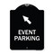Signmission Event Parking Up Left Arrow Symbol Heavy-Gauge Aluminum Architectural Sign, 24" x 18", BW-1824-24082 A-DES-BW-1824-24082 - alternate 1